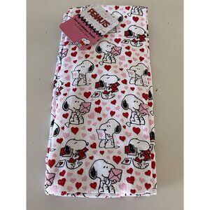 2 Pk Peanuts Snoopy Valentines Love Letters Hearts Kitchen Towels 16 X 26” NEW